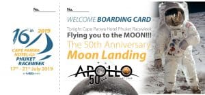 Moon Landing boarding pass, raceweek is here